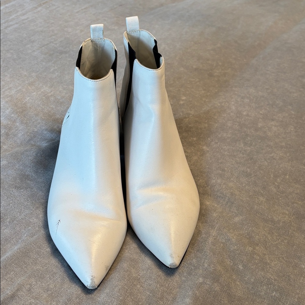 Nine West White Ankle Boots